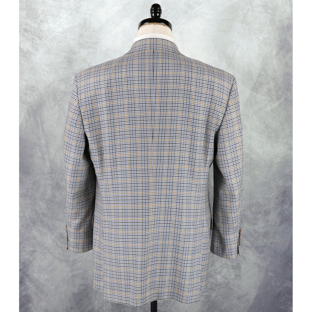 Brooks Brothers SaxXon Wool Sport Coat 42R 1818 Madison Blue Orange Glen Plaid - Picture 6 of 15